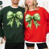 Grinchmas Coquette Bow Sweatshirt Womens Christmas Sweatshirt Grinchmas Sweatshirt Funny Holiday Hoodie Winter Sweatshirt Xmas Sweater 10