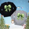 Grinchmas Coquette Bow Sweatshirt Womens Christmas Sweatshirt Grinchmas Sweatshirt Funny Holiday Hoodie Winter Sweatshirt Xmas Sweater 9