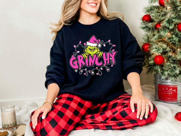 Grinchy Sweatshirt Funny Christmas Tshirts Funny Christmas Hoodie Xmas Gift The Grinch Movie Shirt Grinchmas Sweatshirt Christmas Gift 4