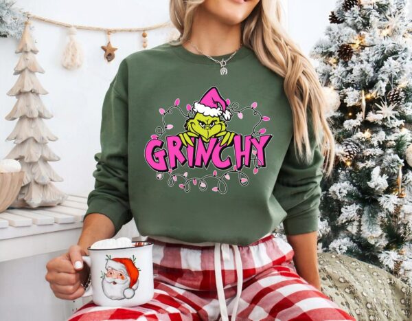 Grinchy Sweatshirt Funny Christmas Tshirts Funny Christmas Hoodie Xmas Gift The Grinch Movie Shirt Grinchmas Sweatshirt Christmas Gift 6