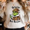 Grinchy but Boujee Christmas Sweatshirt Trendy Bougie Holiday Sweater Funny Christmas Gifts for Her Leopard Print Grinchmas Women Xmas 1