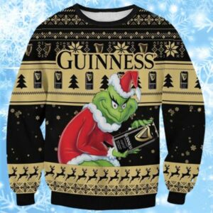 Guinness Grinch Ugly Christmas Sweaters 1 1