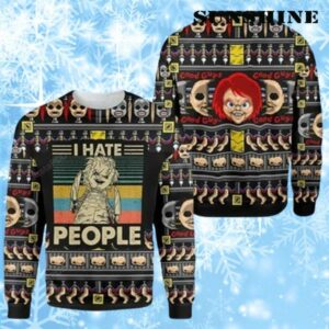 I Hate People Horror Doll Chucky Ugly Christmas Sweater 1 1