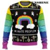 I Hate People Unicorn Ugly Christmas Sweater 2 2