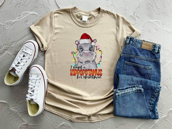 I Want A Hippopotamus For Christmas Shirt Hippo Christmas Lights Shirt Xmas Party Shirt Family Christmas Shirt Gift For Christmas 2