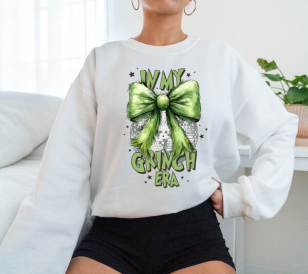 In My Grinch Era Sweatshirt Funny Grinch Sweatshirt Christmas Party Sweatshirt Grinchmas Sweatshirt Grinch Lovers Shirt AKR365 2 1