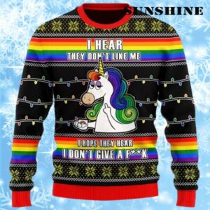 LGBT Unicorn Sweater Christmas Ugly 1 1