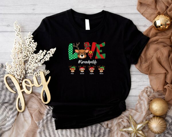 Love Nanalife T shirt Custom Name Personalized Family Love Grandma Shirt Family Shirts Nanalife Shirt Nanalife Gift Reindeer Shirt 4