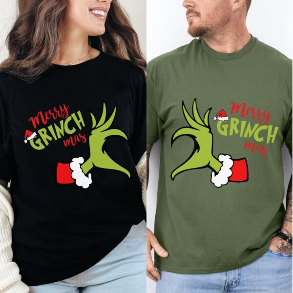 Merry Grinchmas Christmas Sweatshirt shirt for Couples Christmas Couples Matching Sweatshirt Shirt Grinch Couple Sweatshirt Shirt 2