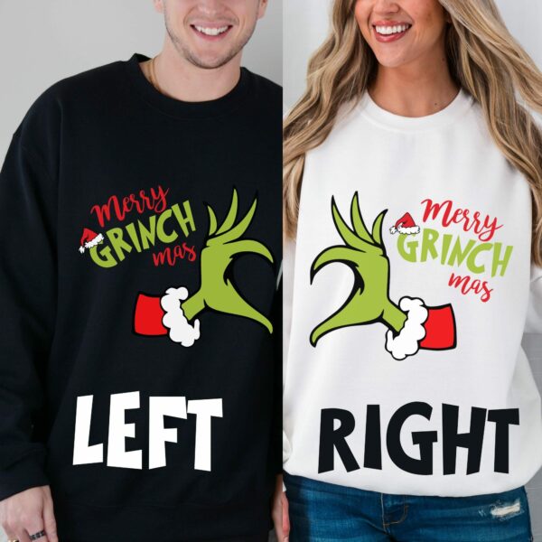 Merry Grinchmas Christmas Sweatshirt shirt for Couples Christmas Couples Matching Sweatshirt Shirt Grinch Couple Sweatshirt Shirt 8