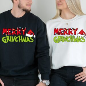 Merry Grinchmas Sweatshirt Grinch Holiday Shirt Funny Family Shirt Christmas Gifts Shirt Whimsical GRINCHMAS Sweater Christmas Gift Idea 2 1 1