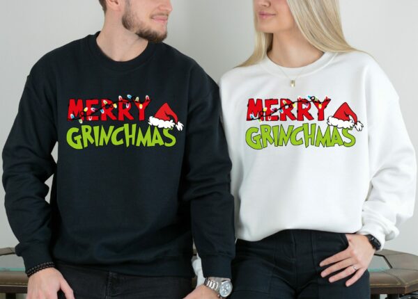 Merry Grinchmas Sweatshirt Grinch Holiday Shirt Funny Family Shirt Christmas Gifts Shirt Whimsical GRINCHMAS Sweater Christmas Gift Idea 2 1