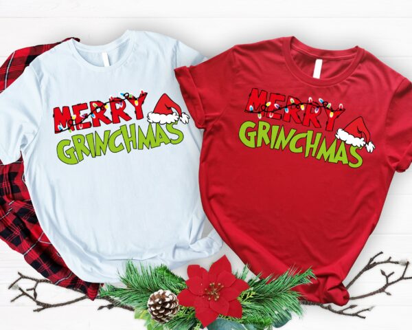 Merry Grinchmas Sweatshirt Grinch Holiday Shirt Funny Family Shirt Christmas Gifts Shirt Whimsical GRINCHMAS Sweater Christmas Gift Idea 2 3 1