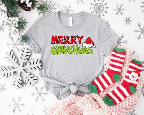 Merry Grinchmas Sweatshirt Grinch Holiday Shirt Funny Family Shirt Christmas Gifts Shirt Whimsical GRINCHMAS Sweater Christmas Gift Idea 2 6 1