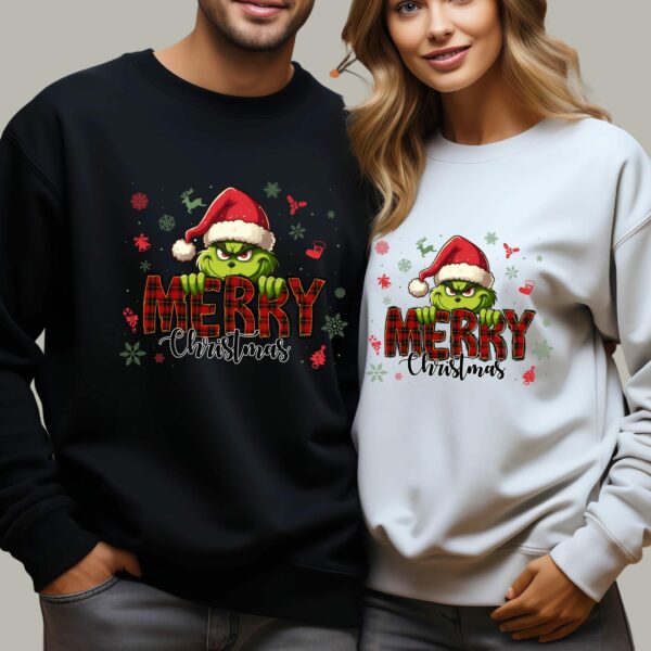 Merry Grinchmas Sweatshirt Grinch Holiday Sweatshirt Funny Family Sweatshirt Christmas Gifts Hoodie Grinchmas Sweatshirt 2 1