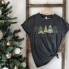 Merry and Bright Trees Womens Christmas Shirt Womans Holiday ShirtChristmas GiftChic Winter ShirtCute Holiday TeeChristmas Tree Shirt 6