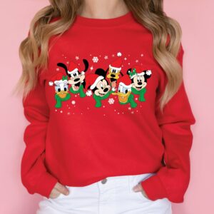 Mickey And Friend Christmas Sweatshirt Disney Christmas Sweatshirt Disneyland Christmas Hoodie Disney Family Christmas Trip Sweatshirt 1