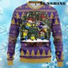 Minion Baltimore Ravens Ugly Christmas Sweater 4 4