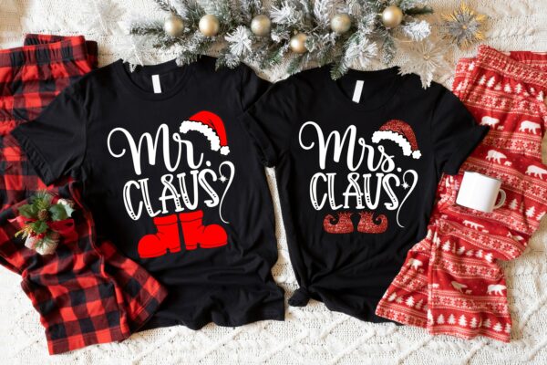 Mrs Claus Mr Claus Couples Santa Shirt Merry Christmas Sweatshirt Mr And Mrs Matching Christmas Sweater Christmas Couple Shirt 1