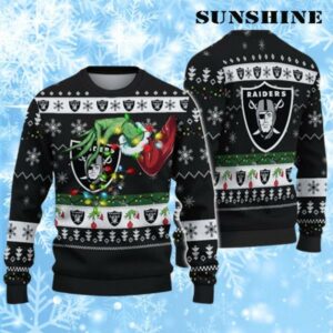 NFL Las Vegas Raiders Grinch Christmas Ugly Sweater 1 1