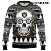 NFL Skull Flower Christmas Raiders Ugly Sweater 2 2