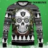 NFL Skull Flower Christmas Raiders Ugly Sweater 3 3