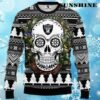 NFL Skull Flower Christmas Raiders Ugly Sweater 4 4