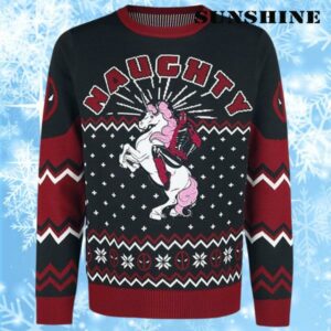 Naughty Deadpool Unicorn Christmas Sweater 1 1