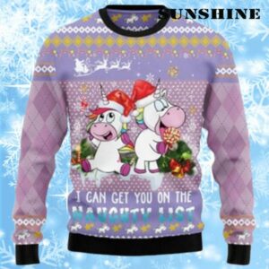 Naughty List Unicorn Ugly Christmas Sweaters 1 1