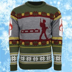 Official Star Wars Boba Fett Nordic Christmas Jumper Ugly Sweater 1 1