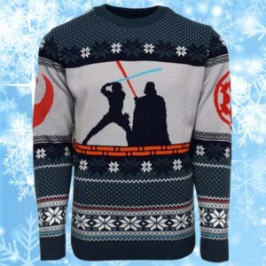 Official Star Wars Luke Vs Darth Christmas Jumper Ugly Sweater 1 1