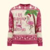 Personalized Funny Christmas Ugly Sweater I Am Dreaming Of A Pink Christmas Flamingo Christmas Jumper Gift For Girls Gift For Her 5