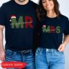 Personalized Santa Hat Mr Mrs T Shirt Custom Any Name Christmas Shirt Couple Christmas Shirts Mr and Mrs Claus Couples Christmas Shirt 1