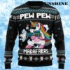 Pew Pew Unicorn Sweater Christmas 1 1