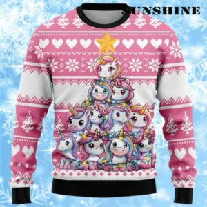 Pink Unicorn Christmas Sweater 1 1