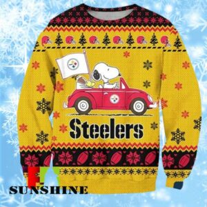 Pittsburgh Steelers Snoopy Christmas Ugly Sweater 1 1