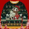 Raccoon Funny Cute Christmas Sweaters 5 5