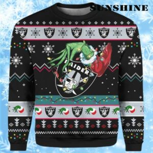 Raiders Grinch Ugly Christmas Sweater 1 1