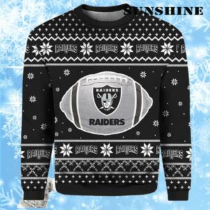 Raiders Ugly Christmas Sweater Black 1 1