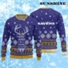 Reindeers Pattern Ravens Ugly Christmas Sweater 1 1