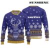 Reindeers Pattern Ravens Ugly Christmas Sweater 2 2