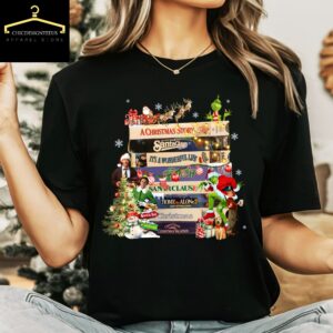 Retro Christmas Movies Shirts Nostalgic Christmas VHS Movies Shirt Christmas 90s Movies Shirt Adult Christmas Costume Christmas Shirt 1