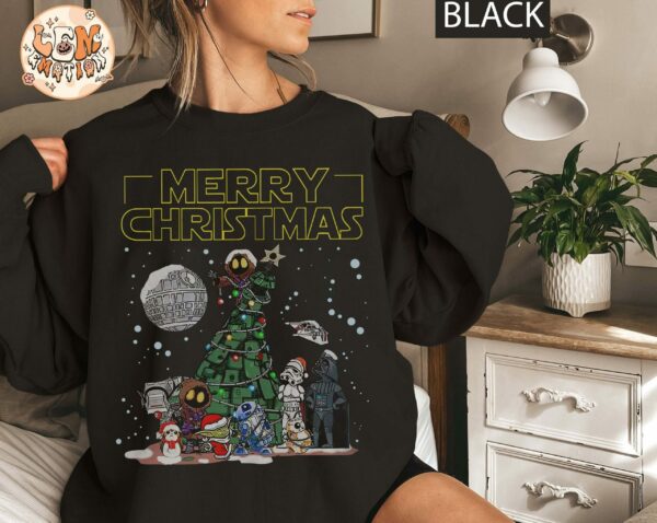 Retro Disney Star Wars Christmas Shirt Baby Yoda Christmas Darth Vader Christmas Funny Christmas Shirt Disney Christmas Shirt Xmas Trip 6