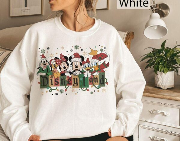 Retro Mickey and Friends Christmas Sweatshirt Vintage Disneyland Christmas Sweatshirt Disneyland Sweatshirt Christmas Family Matching Tee 5