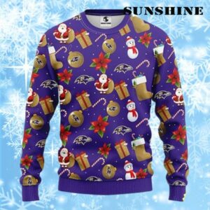 Santa Claus Baltimore Ravens Christmas Sweater 1 1