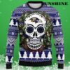 Skull Flower Calavera Baltimore Ravens Christmas Ugly Sweater 3 3