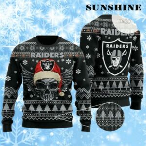 Skull Ugly Christmas Sweater Raiders NFL Gift 1 1