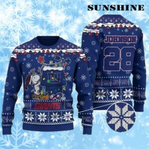 Snoopy New York Giants House Ugly Christmas Sweater 1 1