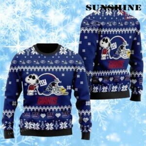 Snoopy New York Giants Ugly Christmas Sweater 1 1