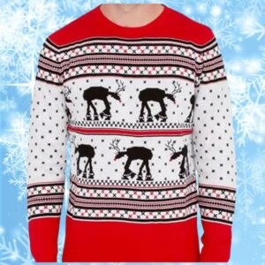 Star Wars At At Reindeer Ugly Christmas Sweater 1 1